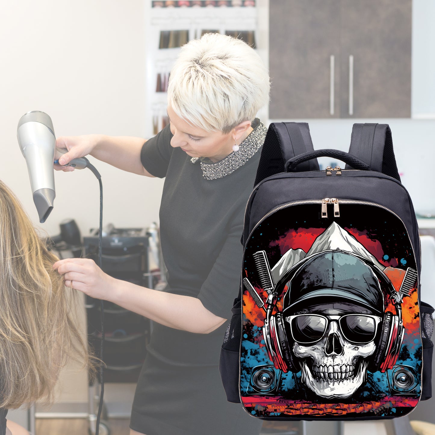 Makeup Backpack Hairdresser Bag for Barber Styling Tools