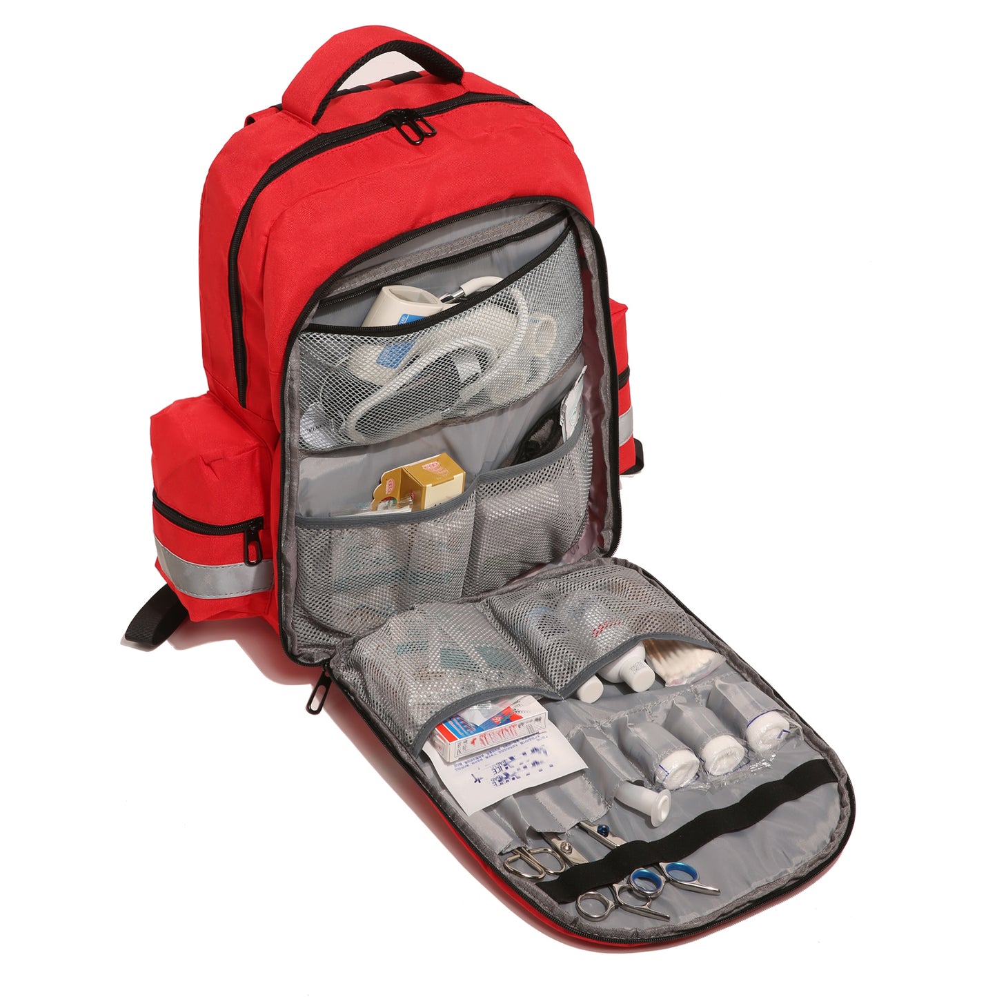 Professional Empty Red Medical Backpack