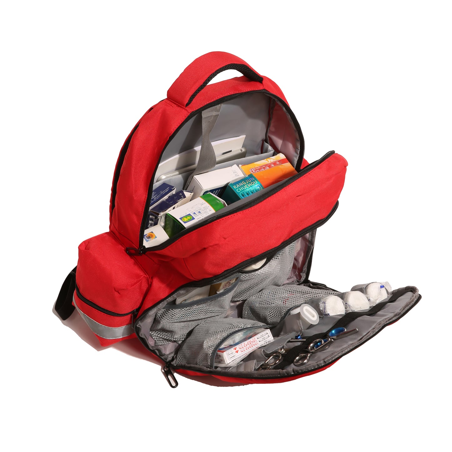 Professional Empty Red Medical Backpack